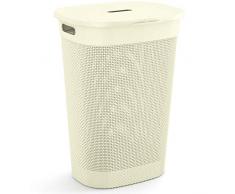 Kiss Kis 6716000084401 Wäschekorb, Polypropylen, elfenbeinfarben, Einheitsgröße