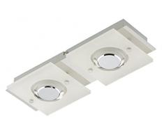 Briloner Leuchten LED Wandleuchte, Deckenleuchte, Wandlampe, 2 x LED Modul, 5 Watt, 400 Lumen, chrom