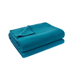 Soft-Fleece-Decke – Polarfleece-Decke mit Häkelstich – flauschige Kuscheldecke – 160x200 cm – 760 curacao – von ’zoeppritz since 1828’