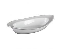Holst Porzellan BAT 043 Schale 43 cm Schiffchenform Bateau Fahne, weiß, 43 x 24.5 x 8.5 cm