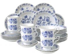 Creatable, 11689, Serie Ivona Zwiebelmuster, 30 teilig Kombiservice, Porzellan, Mehrfarbig, 37 x 31.5 x 31 cm, Einheiten