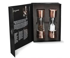 Cole & Mason H59418G Derwent Copper Geschenkset Salz und Pfeffermühle, 2 Einheiten, Acryl, Edelstahl, 5 x 5 x 19 cm