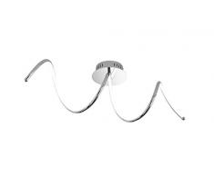 WOFI Deckenleuchte, Aluminium^Acryl, Integriert, 27 W, chrom, 72 x 28 x 33 cm