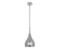 Naeve Leuchten PendelleuchteRetro, Durchmesser 16 cm, Länge maximal 100 cm, Textilkabel 60 cm, chrom 6025342
