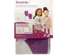 Wrights 50281200 Simplicity Puppenkleidung zum Zuschneiden und Nähen, 46 cm