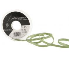 Berisfords 3501 Doppelseitiges Satinband, 20 m x 7 mm, Khaki