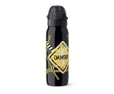 Emsa Iso2Go 518376 Isolierte Trinkflasche, 0,5 Liter, AutoClose Verschluss, Danger