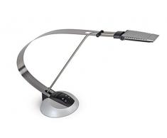 Maul LED-Designtischleuchte MAULprimus (neue Version), dimmbare Schreibtischlampe, Farbtemperatur veränderbar 2900K-5500K, 10W, 5000 LUX bei 23cm, 600 Lumen, Made in Germany, Elliptisch geformte Edelstahlfeder und Leuchtenkopf aus Aluminium