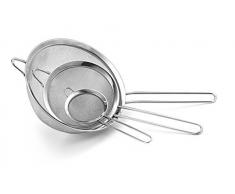 Culina Feines Edelstahl Netz Küchensiebe, Silber, Set mit 3
