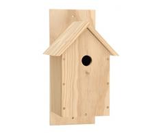 Glorex Vogelhaus Kiefer DIY, FSC, Holz, Natur, 34,6 x 14 x 5 cm