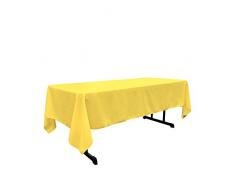 LA, Leinen, Polyester, Popelin, Tischdecke, Polyester, hellgelb, 152.4 x 305 x 0.04 cm