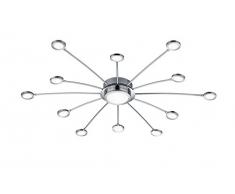 Trio Leuchten LED Deckenleuchte, Metall, Integriert, 2.1 W, Nickel Matt, 100 x 100 x 8.5 cm