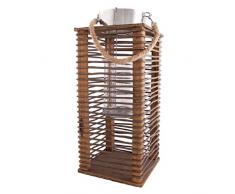 Wittkemper Living Laterne Bambus, Edelstahl, 17x17x39 cm