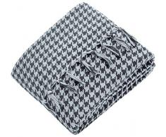 Mixibaby Tagesdecke Wohndecke Wendedecke Kuscheldeck Sofadecke Couchdecke, Farbe:dunkelblau, Design:Kariert