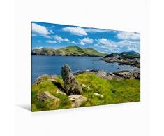 Premium Textil-Leinwand 120 cm x 80 cm quer Valentia Island, Ring of Kerry, Irland | Wandbild, Bild auf Keilrahmen, Fertigbild auf echter Leinwand, Leinwanddruck