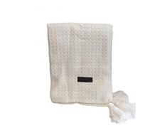 Ragged Rose Überwurf, Baumwolle, Waffelmuster, 100 % Baumwolle, 130 x 180 cm, cremefarben