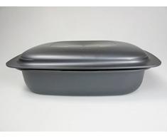 Tupperware H33 UltraPro 3,3 L Bräter flach Ultra Pro Kasserolle Ultraflach, Kunststoff, schwarz, 36 x 26.8 x 11.4 cm