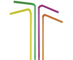 Decor Service Trinkhalme, Plastik, Bunt, Durchmesser 5 mm x 24 cm