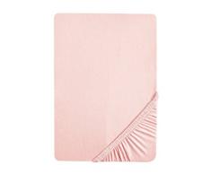 biberna 0077155 Jersey Spannbetttuch (Matratzenhöhe max. 22 cm) (Baumwolle) 140x200 cm -> 160x200 cm, rose