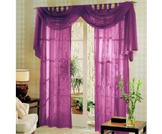 Gardinenbox Voile komplett GARDINEN Set 3tlg, Brombeer, 60999