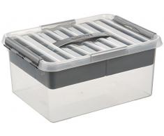 Sunware Q-Line Multi Aufbewahrungsbox transparent metallisch 15 Liter