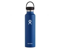 Hydro Flask Trinkflasche 709 ml (24 oz), Edelstahl und vakuumisoliert, Standard-Öffnung mit auslaufsicherer Flex Cap, Cobalt