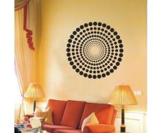 INDIGOS WG30488-70 Wandtattoo w488 Kreis Punkte Points Wandaufkleber 120 x 120 cm, schwarz