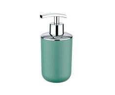 Wenko Seifenspender Brasil, nachfüllbarer Seifendosierer für Badezimmer und Küche, aus bruchsicherem Kunststoff, Fassungsvermögen: 320 ml, 7,3 x 16,5 x 9 cm, grün