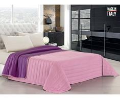 Elegant Sommer Steppdecke lille/violett, 100% Mikrofaser, 220x270cm