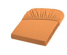 Fleuresse Colours Spannbettlaken, Uni-Mako-Satin, orange, 100 x 200 cm