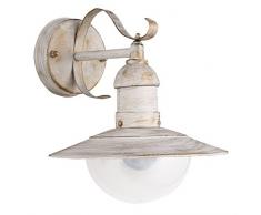RABALUX 8681, Oslo Wandleuchte, Metall, 60 watts, E27, Antik WeiÃ, 28 x 24 x 28 cm