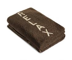 CelinaTex New-Well Saunatuch 80 x 200 cm dunkel braun Baumwolle Frottee