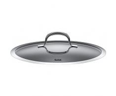 Silit Passion Topfdeckel 24 cm, Glasdeckel mit Metallgriff, hitzebeständiges Glas, spülmaschinengeeignet