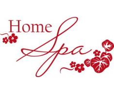 GRAZDesign 650149_30_031 Wandtattoo Wellness Home Spa - Fliesen-Tattoo-Aufkleber für Badezimmer/WC/Kosmetikstudio (57x30cm // 031 rot)