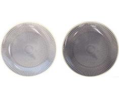 ASA 90604071 2er Set Teller, Porzellan, grau, 20.3 x 20.3 x 2.5 cm, 2 Einheiten