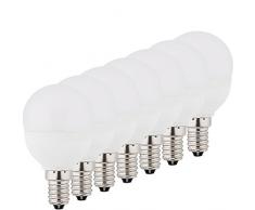 MÜLLER-LICHT 7er-SET LED Lampe MiniGlobe ersetzt 40 W, Plastik, E14, 5.5 W, Weiß, 5,5W, 7 Stück