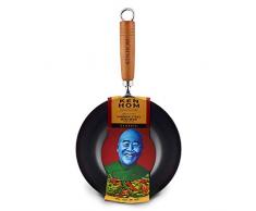 Ken Hom Wok, Karbonstahl, Schwarz, Karbonstahl, Schwarz, 20 cm