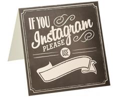 Ginger Ray Vintage Affäre Wenn Sie Instagram Kreidetafel Stil Karte Zeichen für Hochzeit oder Partys, schwarz