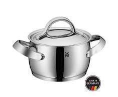 WMF Concento Kochtopf, hoch 16cm, Metalldeckel mit Dampföffnung, Fleischtopf 2,0l, Cromargan Edelstahl poliert, Innenskalierung, Topf Induktion, unbeschichtet