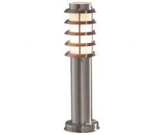 Konstsmide Trento 7561-000 Sockelleuchte / B: 13cm T: 13cm H: 45cm / 1xPL11W / IP44 / Edelstahl