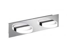 WOFI Deckenleuchte, 2-flammig Estera 2 x LED / 5 W, 7 x 9, 5 x 34 cm, 3000 k, 400 lm, Energieeffizenzklasse A+, chrom 7093.02.01.0000
