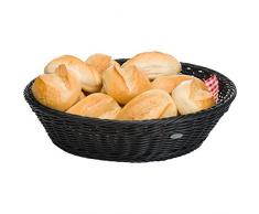 Saleen Korb-Schale, Gastrotauglich, Rund, Durchmesser: 37 cm, Kunststofffaser, Schwarz 02053219101