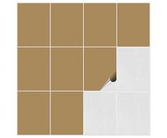 Fliesenaufkleber fÃ¼r Bad und KÃ¼che - 15x20 cm - hellbraun matt - 30 Fliesensticker fÃ¼r Wandfliesen