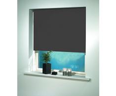 Debel 100 x 150 cm Mini 100 Prozent Polyester uni Verdunklungsrollo, schwarz _ PARENT, Polyester, grau, 90 x 210 cm