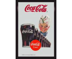 empireposter - Coca Cola - GlÃ¤ser - GrÃ¶Ãe (cm), ca. 20x30 - Bedruckter Spiegel, NEU - Beschreibung: - Bedruckter Wandspiegel mit schwarzem Kunststoffrahmen in Holzoptik -