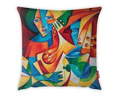 Bonamaison Dekorativ Kissenhülle, Kissenbezug, Zierkissenbezug, Wohnkultur, Für Sofa, Kaffeestube, Größe: 45X45 cm - Entworfen und hergestellt in der Türkei