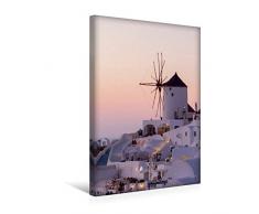 Calvendo Premium Textil-Leinwand 30 cm x 45 cm hoch, Insel des Lichts - Santorini | Wandbild, Bild auf Keilrahmen, Fertigbild auf echter Leinwand, Leinwanddruck Orte Orte