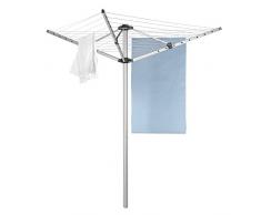 Metaltex Wäscheständer, Aluminium, 30 m lange Wäscheleine, 3-armig