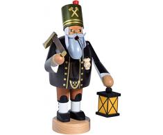 KWO Olbernhau 21182 Räuchermännchen Bergmann mit Axt und Lampe, 20 cm