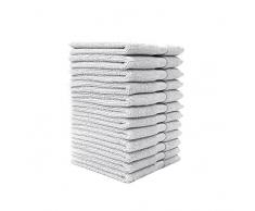 Bumble Towels Luxuriöses Plüsch-Handtuch - Premium Handtuch, sehr weich, saugfähig, 800 g/m² schwere, gekämmte Baumwolle 12 Pk Wash Cloth Set 13x13 Hellgrau